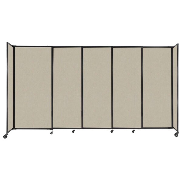 StraightWall Sliding Portable Partition 11'3" x 6' Sand Fabric